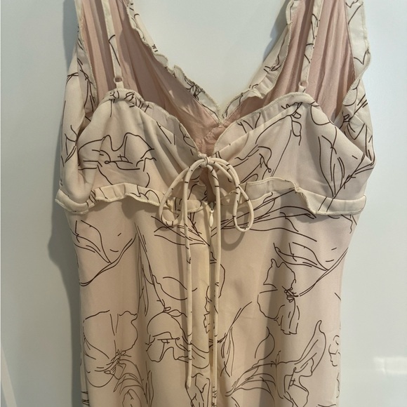 Hello Molly LONG DISTANCE MIDI DRESS BEIGE - size M - Picture 4 of 6